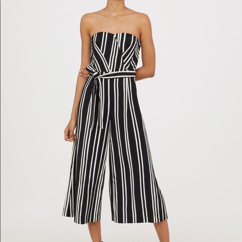 Stripped Jumpsuit BLACK AND WHITE STRIPES